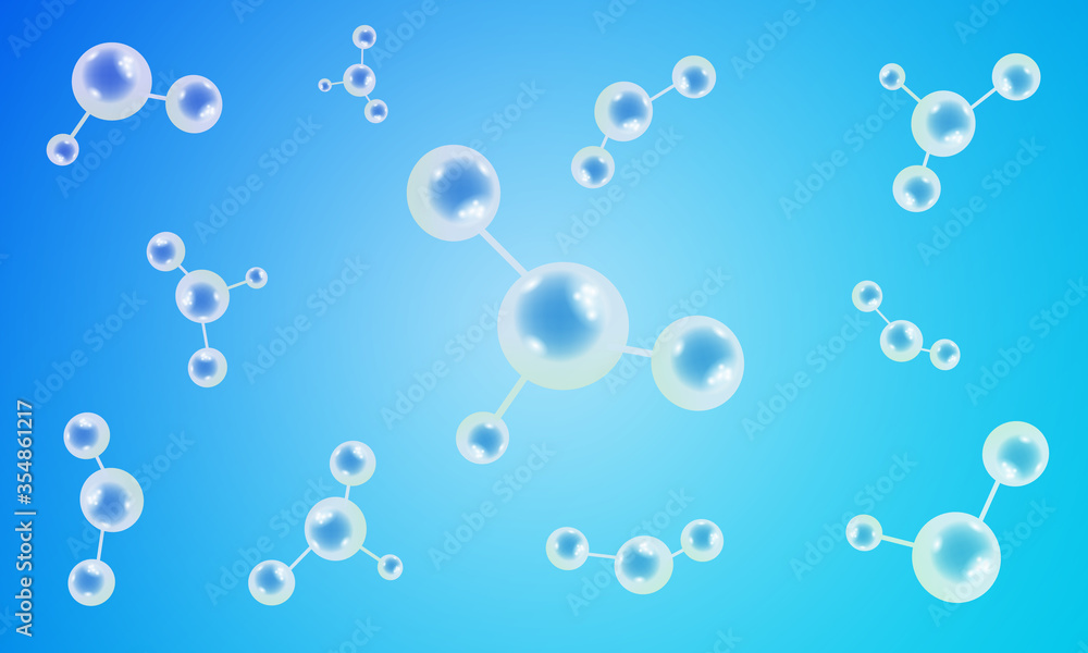 Background with molecular structure, art video illustration.