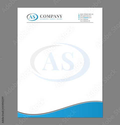 Blank Letterhead Template for Print with Logo