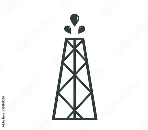 Oil derrick icon. Oil icon.   oil production vector design. 