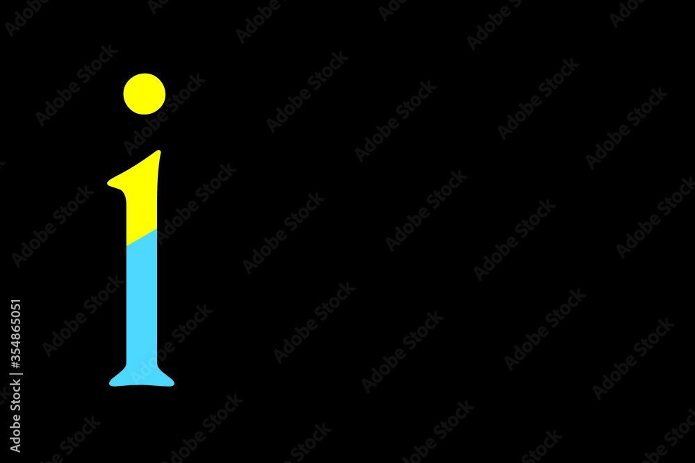 Lowercase letter i vector image Lowercase letter i vector image