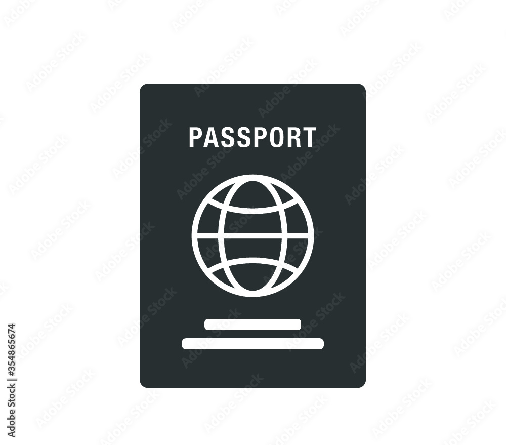 Passport icon. Vector passport illustration. Passport icon. Vector passport illustration.