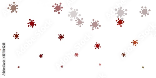 Light orange vector texture with disease symbols.