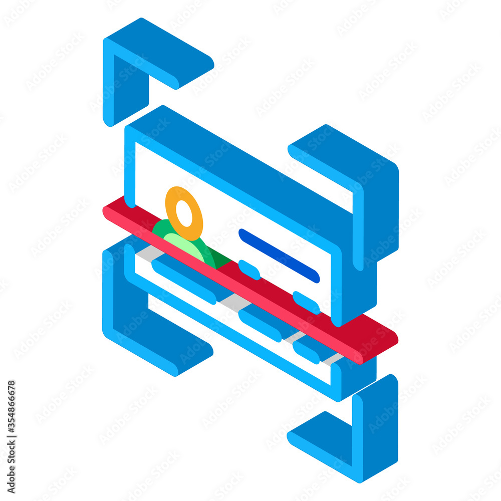 Document Scanning Icon Vector. Isometric Document Scanning sign. color isolated symbol illustration Document Scanning Icon Vector. Isometric Document Scanning sign. color isolated symbol illustration