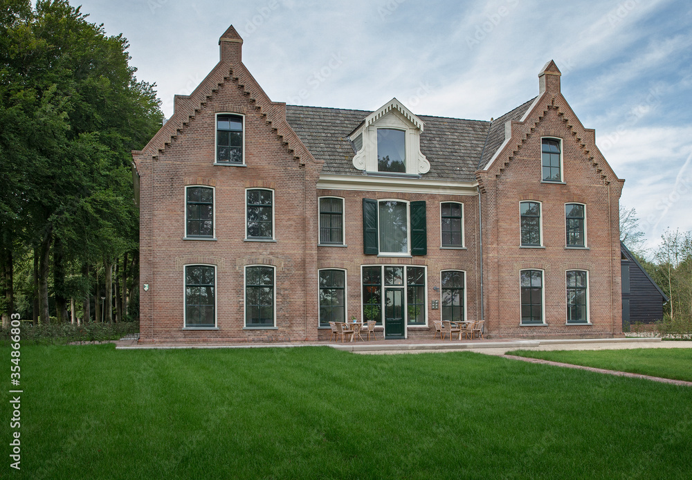 Historic building. Former Mandenmakerij. Wilhelminaoord. Frederiksoord Drenthe Netherlands. Maatschappij van Weldadigheid Historic building. Former Mandenmakerij. Wilhelminaoord. Frederiksoord Drenthe Netherlands. Maatschappij van Weldadigheid