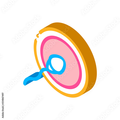Sperm Cell Egg Icon Vector. Isometric Sperm Cell Egg sign. color isolated symbol illustration