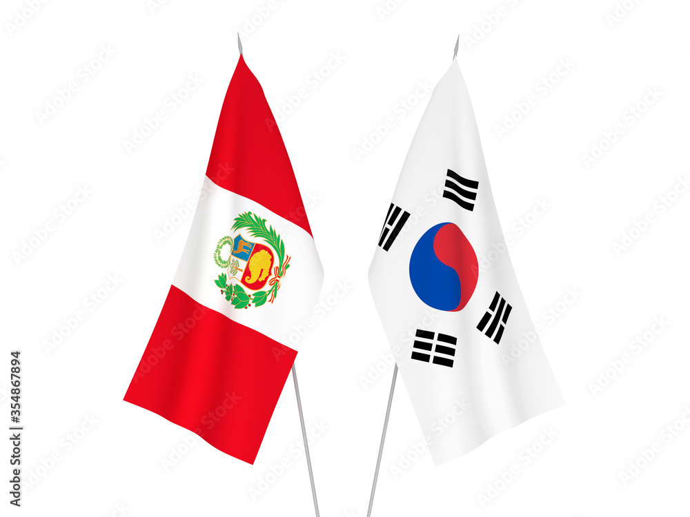 South Korea and Peru flags
