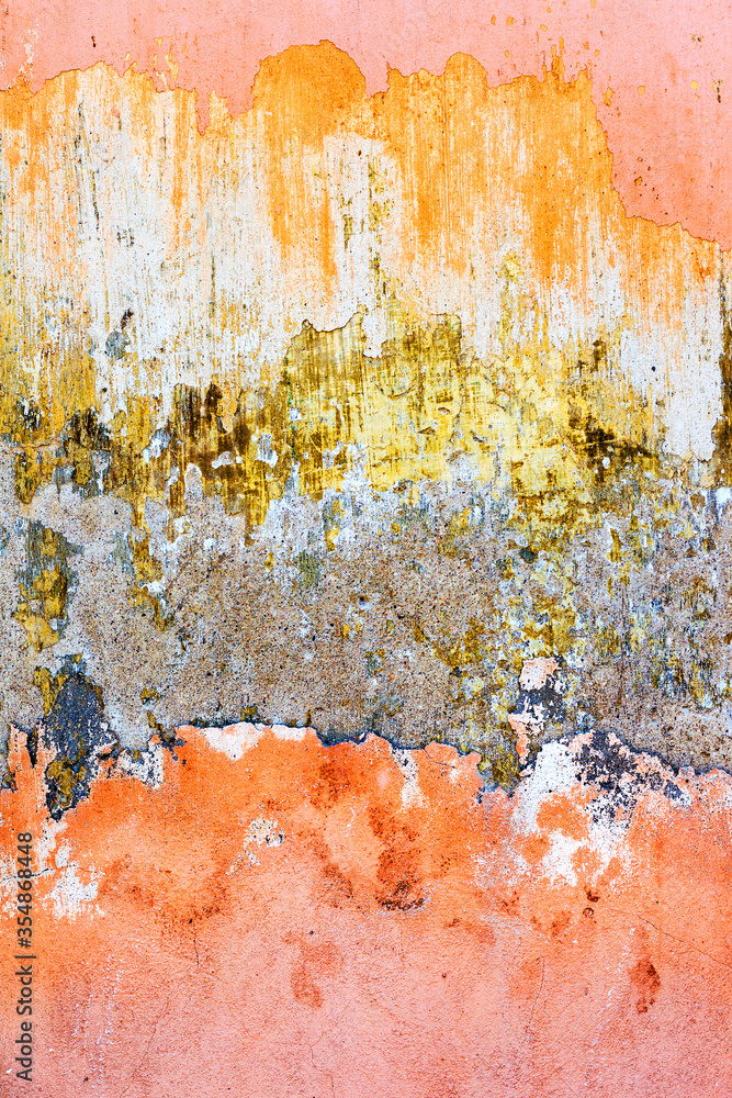 Fototapeta premium Abstract concrete, weathered with cracks and scratches. Landscape style. Grungy Concrete Surface. Great background or texture.