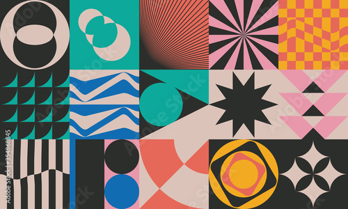 Brutalism Design Abstract Vector Pattern