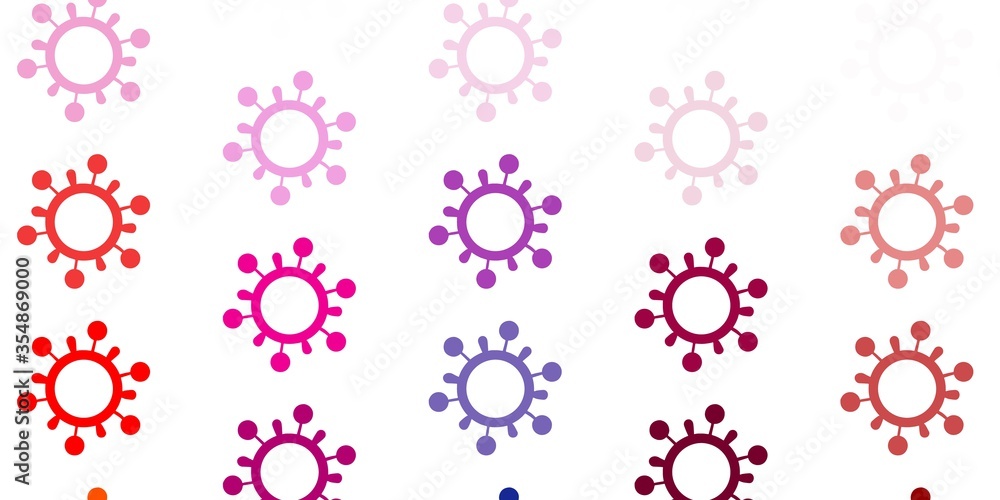 Light Blue, Red vector texture with disease symbols.