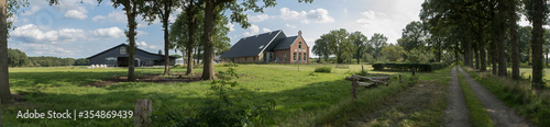 Panorama. Historic farm. Farmsted. Immermoed.  Frederiksoord Drenthe Netherlands. Maatschappij van Weldadigheid