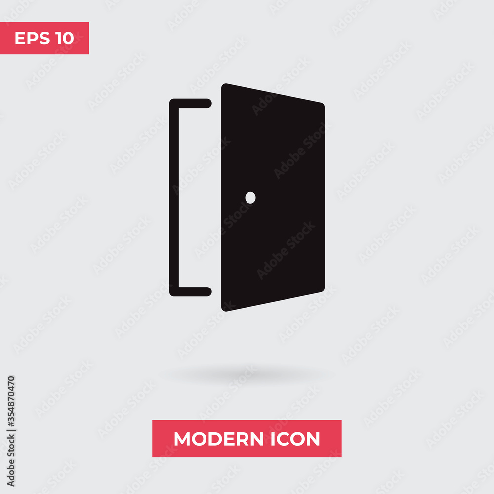 Door vector icon, simple sign for web site and mobile app. Door vector icon, simple sign for web site and mobile app.