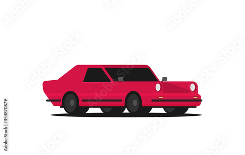 Fototapeta Naklejka Na Ścianę i Meble -  Oldschool race car. Flat styled vector illustration