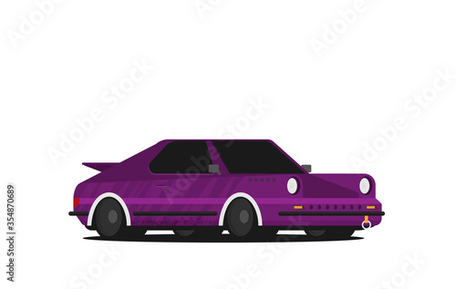 Sport car. Flat styled vector illustration