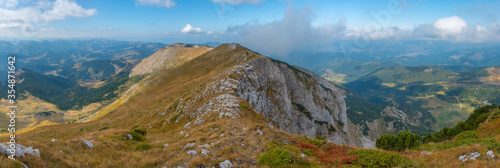 Hajla peak at Rugova mountains in Kosovo photo