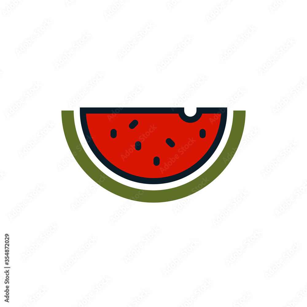 Watermelon filled outline icons. Vector illustration. Editable stroke. Isolated icon suitable for web, infographics, interface and apps. Watermelon filled outline icons. Vector illustration. Editable stroke. Isolated icon suitable for web, infographics, interface and apps.