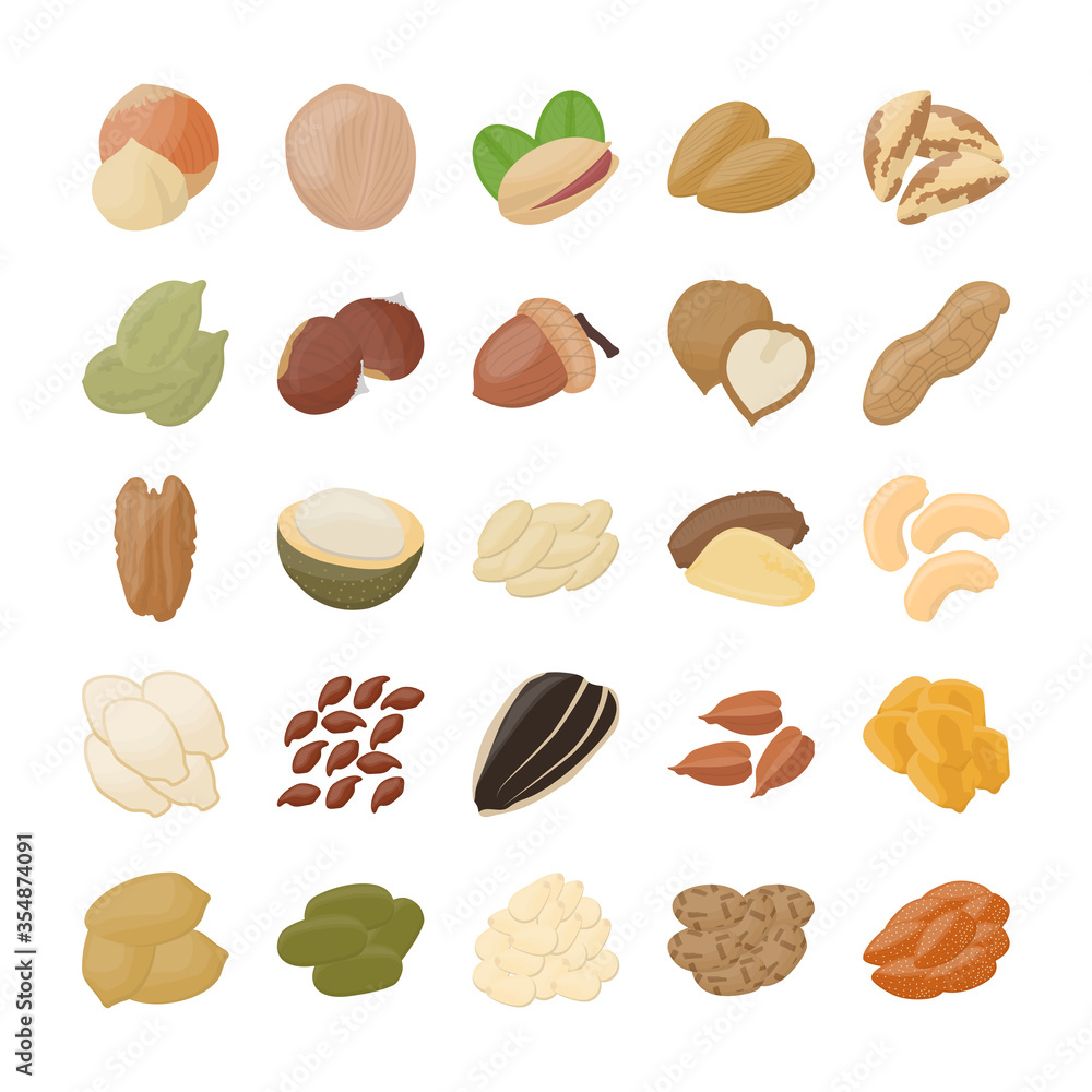 Tree Nuts Icons Pack Tree Nuts Icons Pack