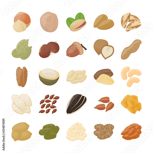 Tree Nuts Icons Pack