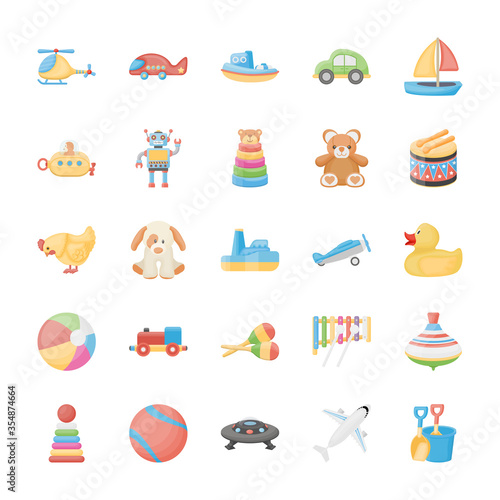 Toys Flat Icons 