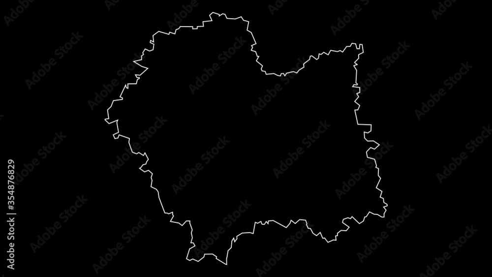 Malopolskie Poland map outline animation Malopolskie Poland map outline animation