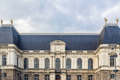 Rennes Parliament of Brittany - major architectural work of seventeenth century. Rennes - capital of region of Brittany, as well as the Ille-et-Vilaine department. France.