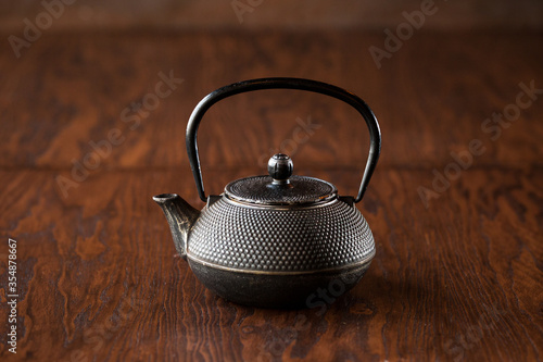 Black japanese cast-iron teapot 