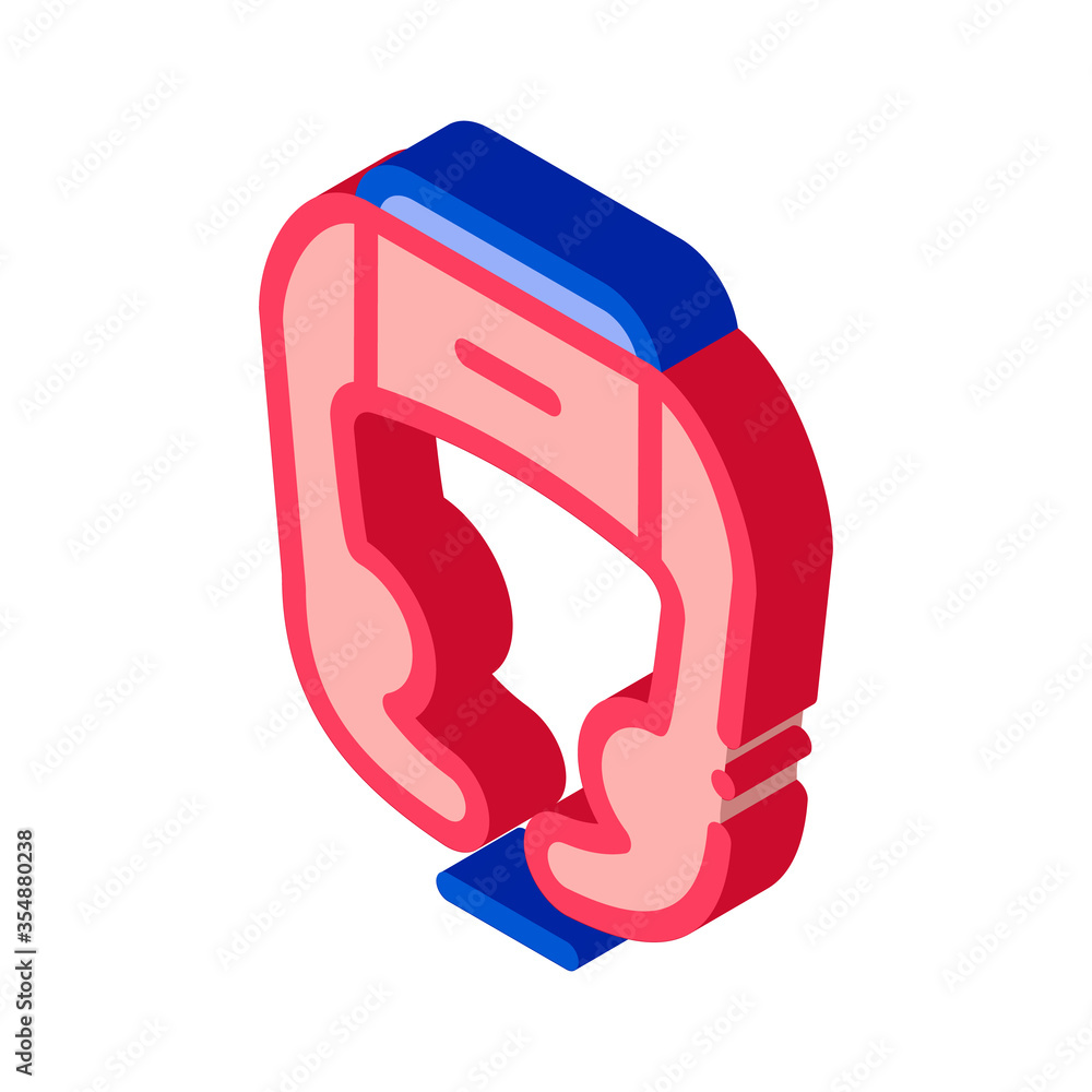 Boxer Helmet Icon Vector. Isometric Boxer Helmet sign. color isolated symbol illustration
