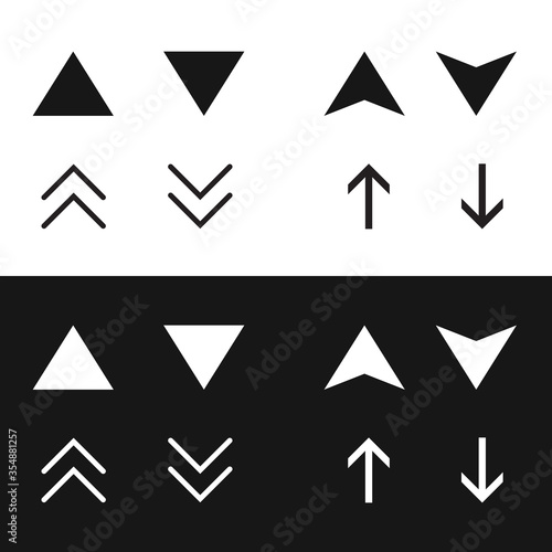 vector arrow sign.up down arrow symbol design set. app icon. website icon .aroow icon