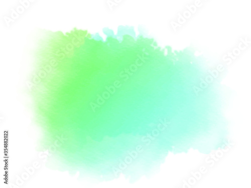 green watercolor splash