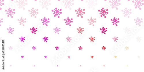 Light Pink, Yellow vector texture with disease symbols.