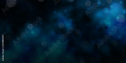 Light BLUE vector background with spots. Illustration with set of shining colorful abstract spheres. Design for your commercials.