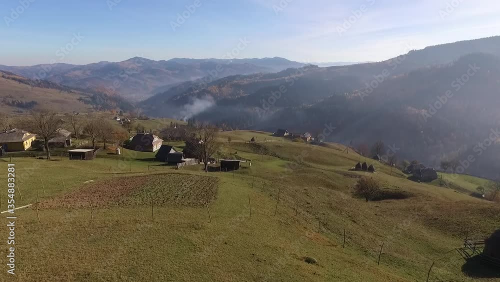 Picturesque autumn landscape of the Carpathians, Ukraine from a drone Picturesque autumn landscape of the Carpathians, Ukraine from a drone