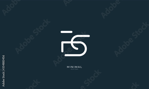 Alphabet letter icon logo FS