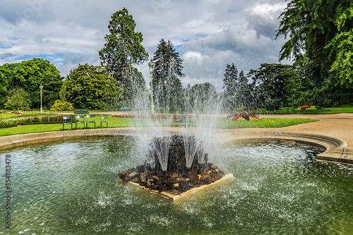 Thabor park (Le parc du Thabor) in Rennes - one of finest examples of landscape art of the XIII century public parks. Thabor Park is the pride of Rennes. Ille-et-Vilaine department, Rennes, France.