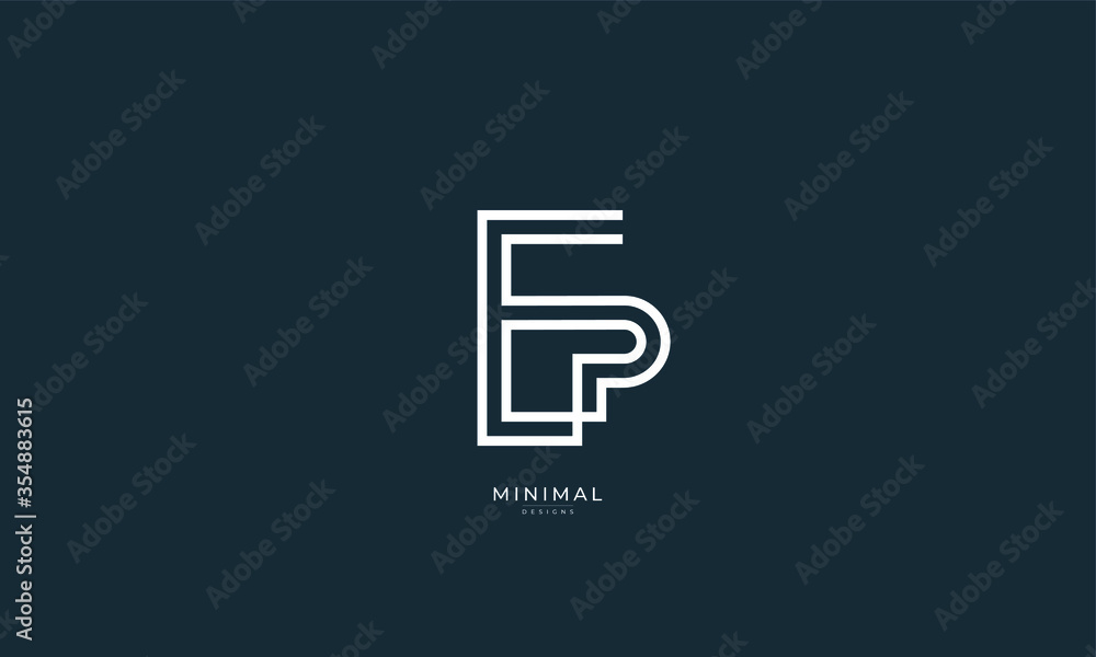Alphabet letter icon logo EP Alphabet letter icon logo EP