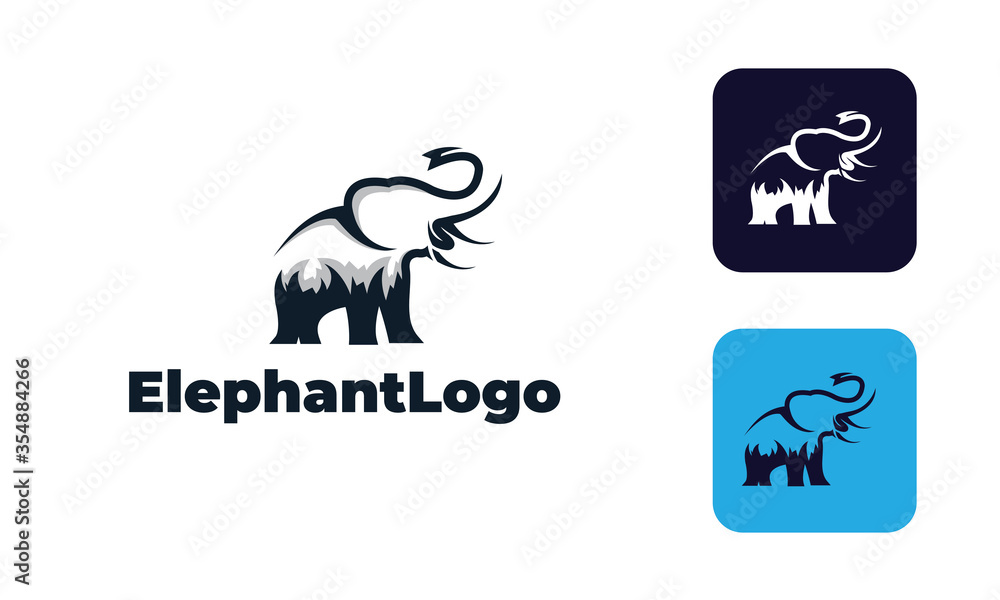 
Elephant logo with modern style can for nature logo, animal logo, Elephant Creative 
- elephant symbol design 