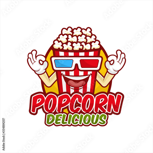 Popcorn delicious vector design illustration