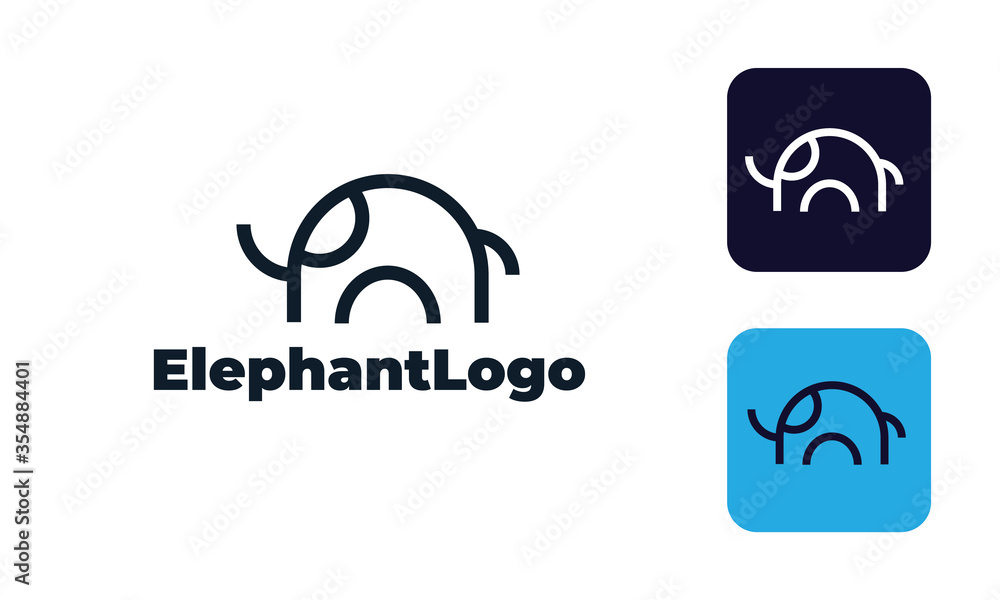 
Elephant logo with modern style can for nature logo, animal logo, Elephant Creative 
- elephant symbol design 