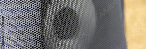 Audio speaker grill, metal texture © rostovdriver