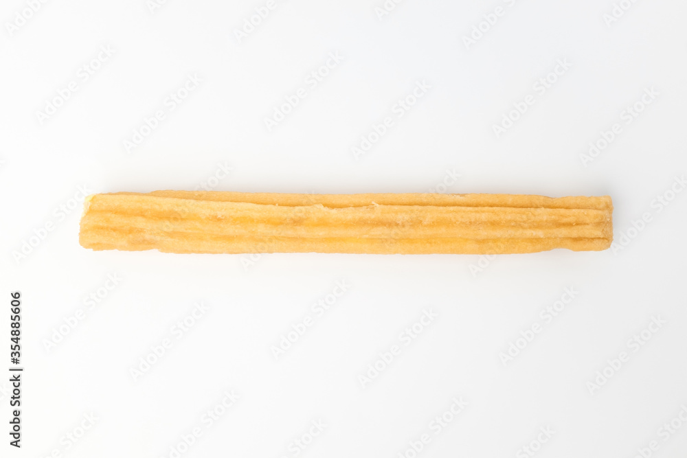 Elongated Churos on white background Elongated Churos on white background