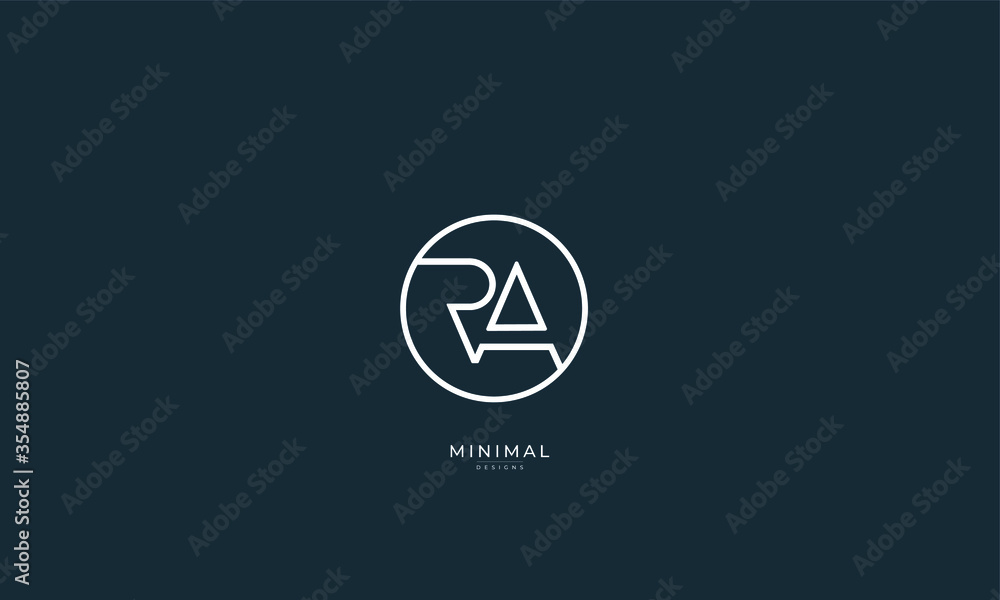 Alphabet letter icon logo RA Alphabet letter icon logo RA