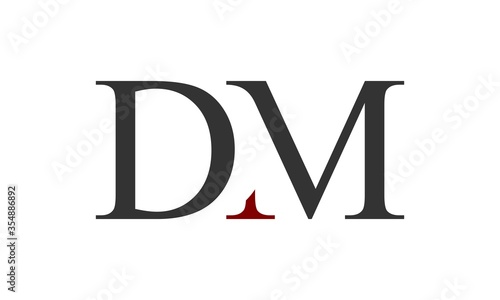 d, m, dm logo design, icon