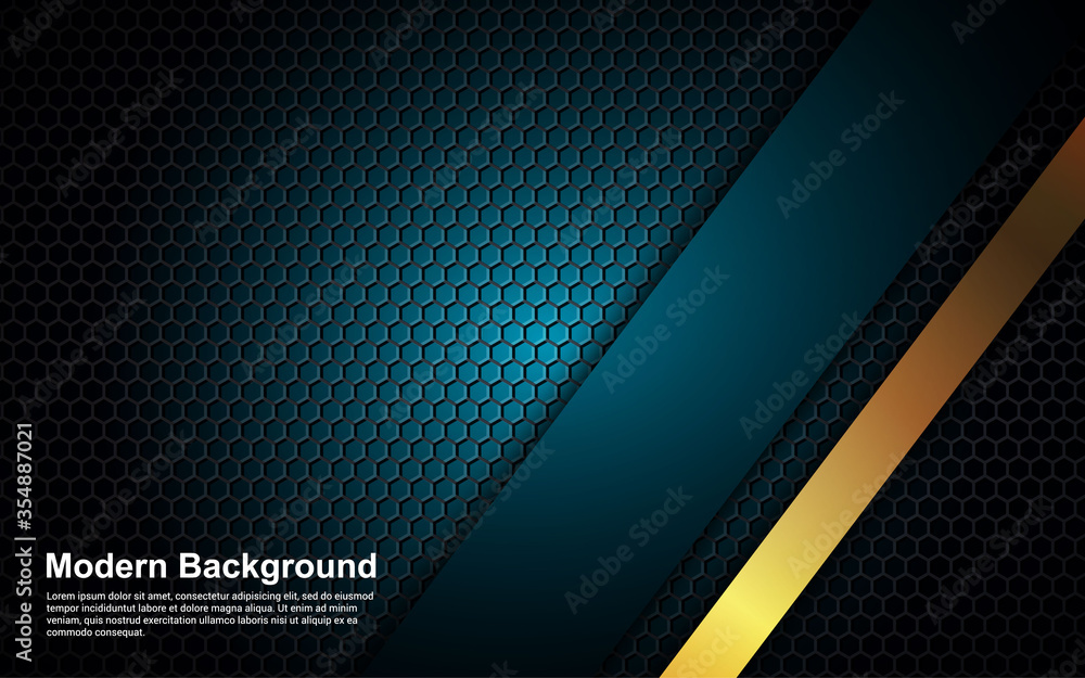Illustration vector graphic of Abstract background golden effect on blue color modern Illustration vector graphic of Abstract background golden effect on blue color modern