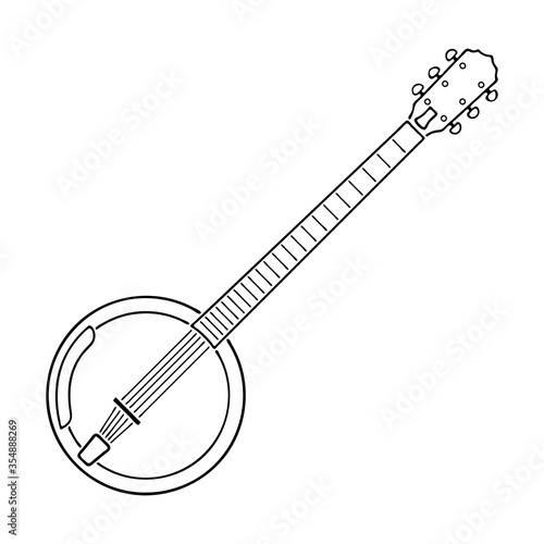 Vector illustration of banjo