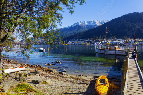Beautiful Landscape of Lake Wakatipu Queenstown New Zealand; Queenstown City, South Island