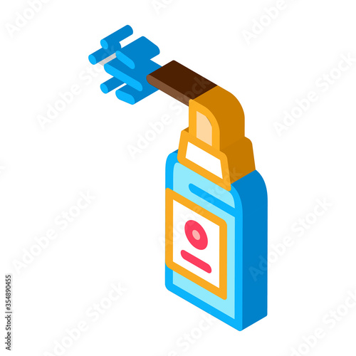 Spray Bottle Icon Vector. Isometric Spray Bottle sign. color isolated symbol illustration