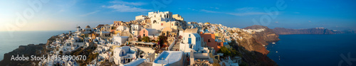 panoramic view of the village of oia on the island of santorini