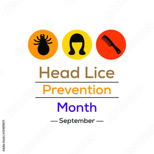 Vector illustration on the theme of National Head lice or Pediculosis prevention and awareness month observed each year during September.