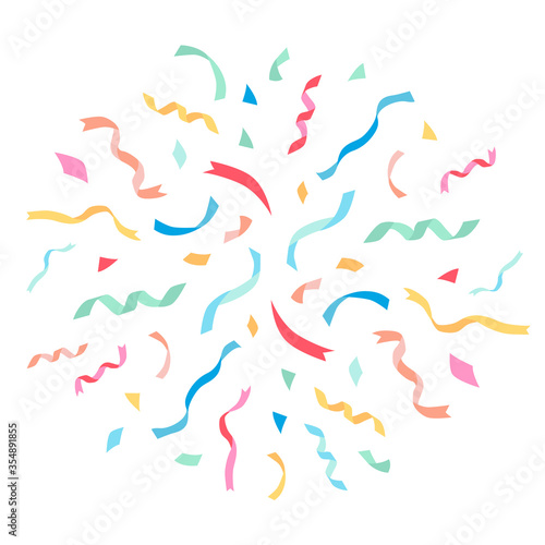 紙吹雪 カラフル イラスト