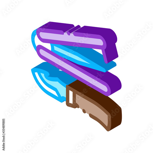 All Purpose Knife Icon Vector. Isometric All Purpose Knife sign. color isolated symbol illustration