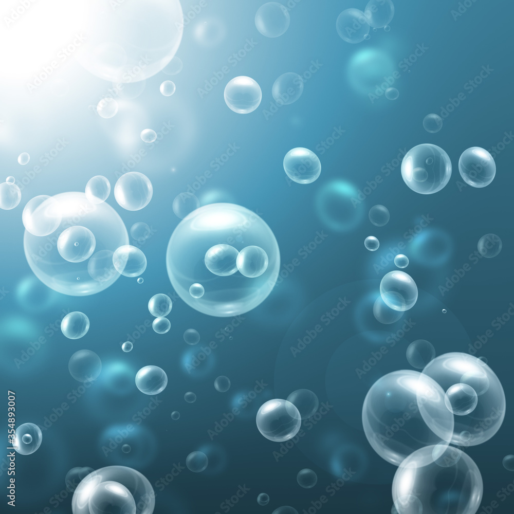 air bubbles of water